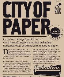 Dekadens lanseaza “City of Paper” @ Booha Bar
