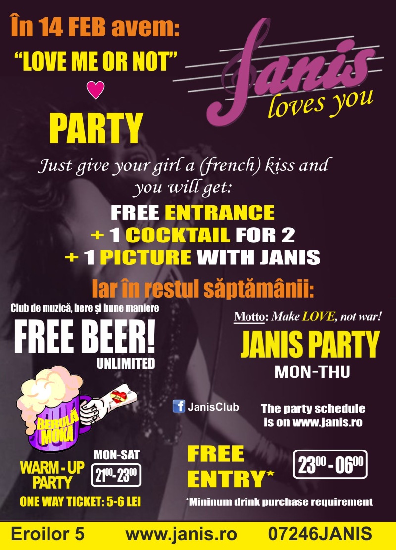“Love me or not” Party @ Janis Club