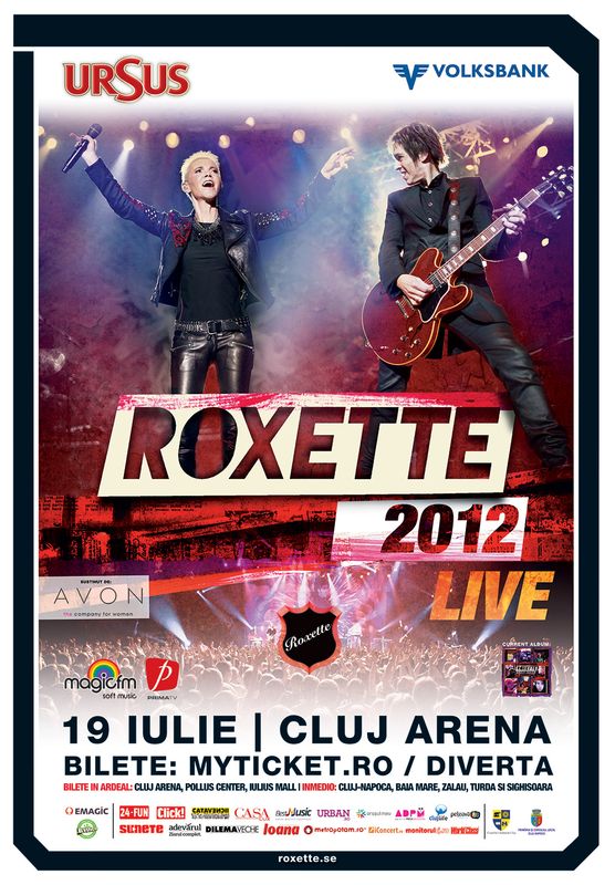 Detalii despre program si acces pentru concertul Roxette