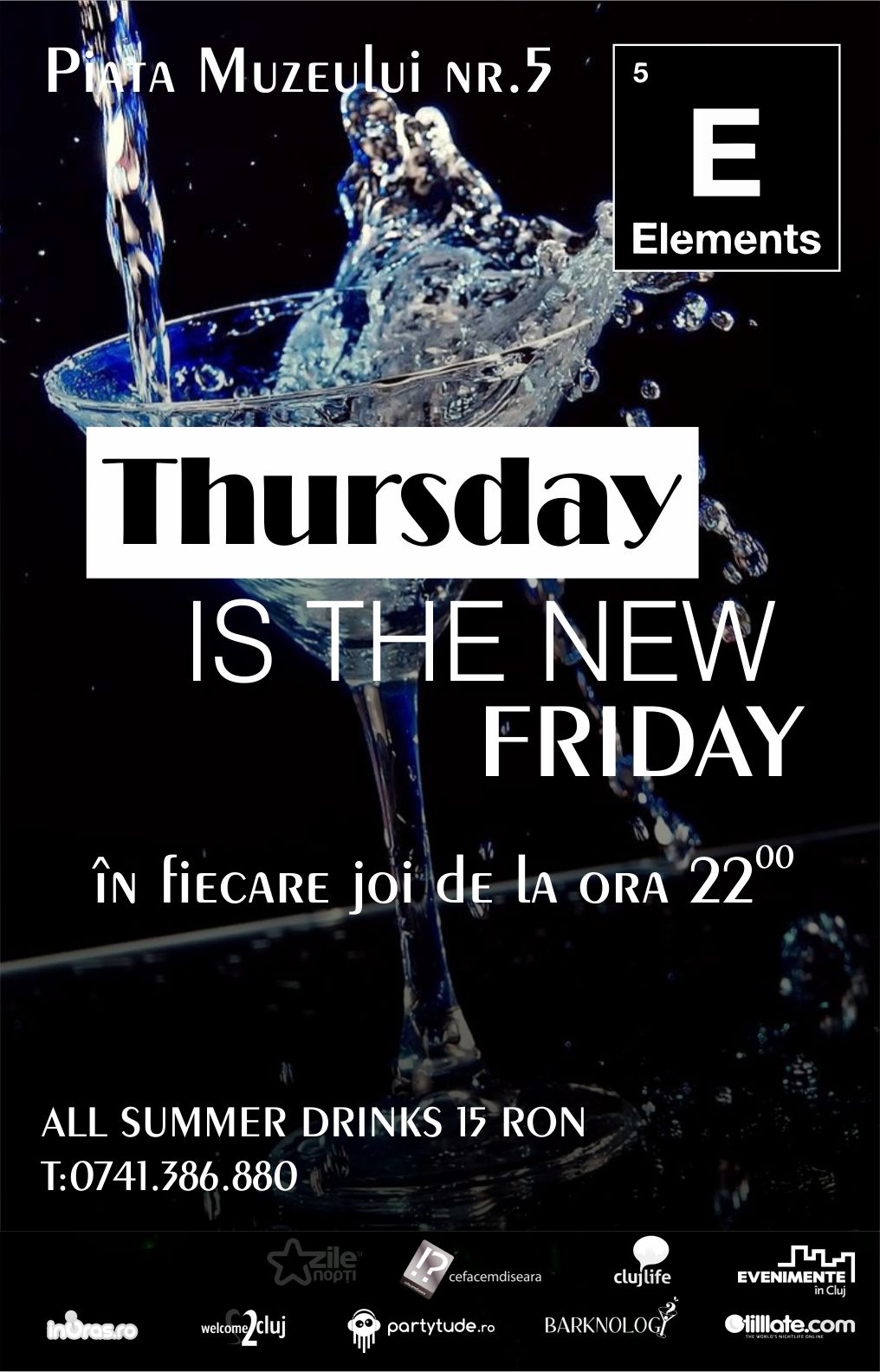 Thursday Is The New Friday @ Elements Cocktail Bar