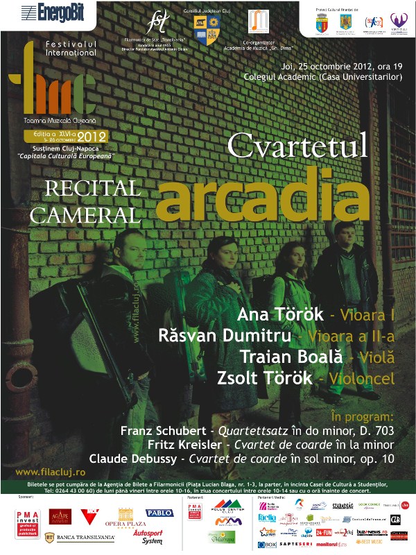Cvartetul Arcadia la Toamna Muzicală Clujeană