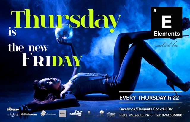 Thursday is the new Friday @ Elements Cocktail Bar