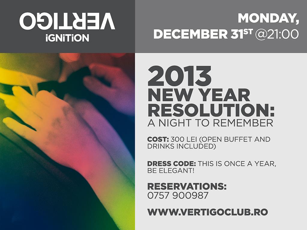 2013 New Year Resolution @ Vertigo