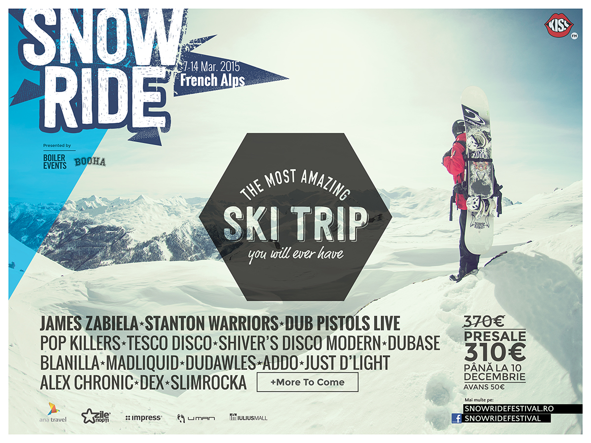 Snowride – duce energia de la Electric Castle Festival, la ski, în Alpii Francezi