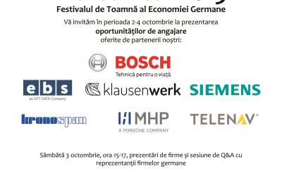 Herbstfest oferă oportunități de angajare la firmele germane din Transilvania