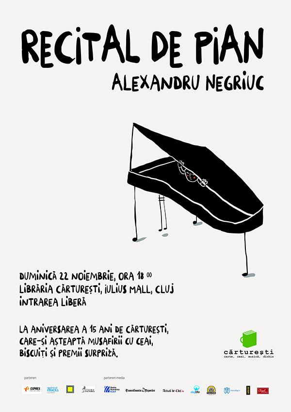 Recital de pian Alexandru Negriuc @ Cărturești