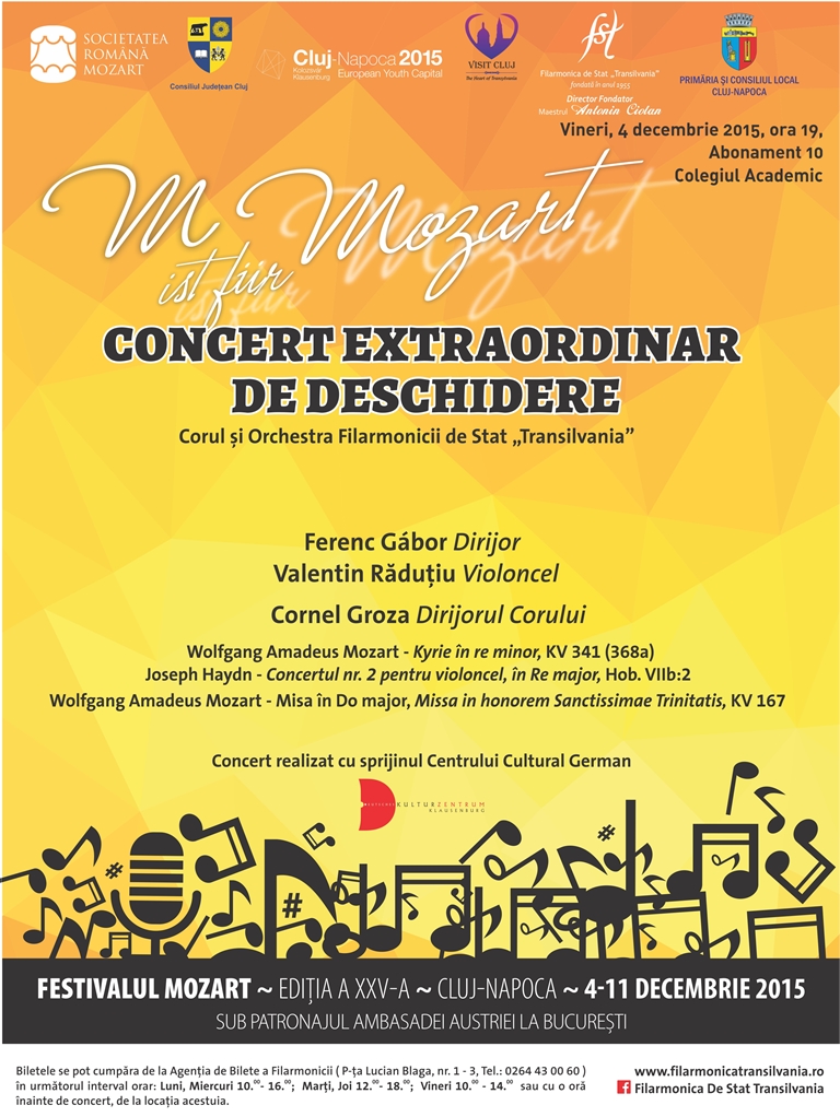 Deschiderea festivalului Mozart @ Colegiul Academic