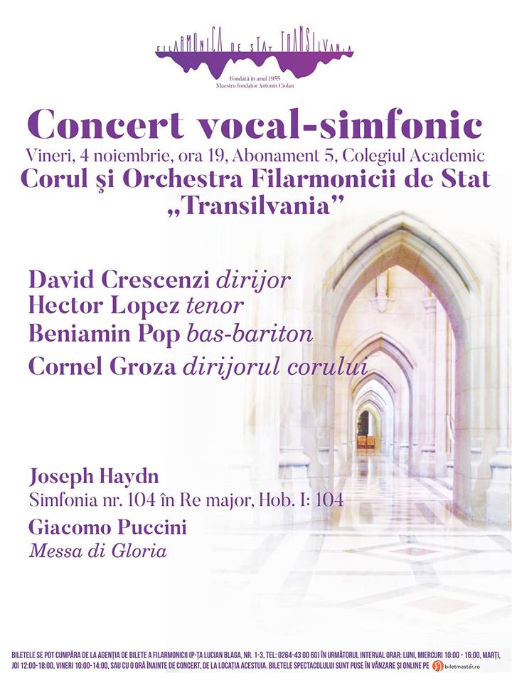 Concert vocal-simfonic – dirijor David Crescenzi