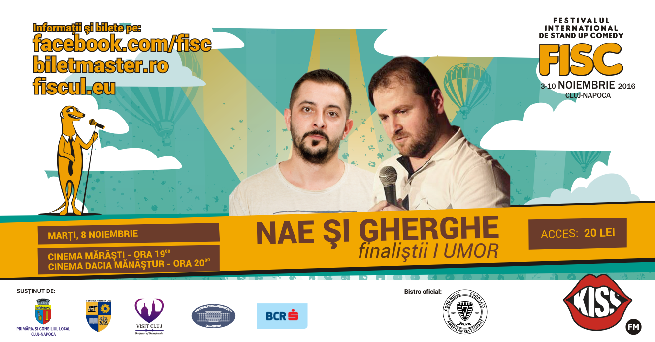 Stand – Up comedy cu Nae si Gabriel Gherghe @ Cinema Mărăști