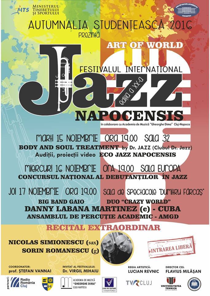 Festivalul Internațional Jazz Napocensis @ Casa de Cultură a Studenților