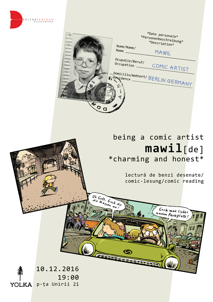 Autorul german de bandă desenată, Mawil, la Cluj
