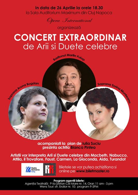 Concert extraordinar de arii și duete celebre @ Auditorium Maximum