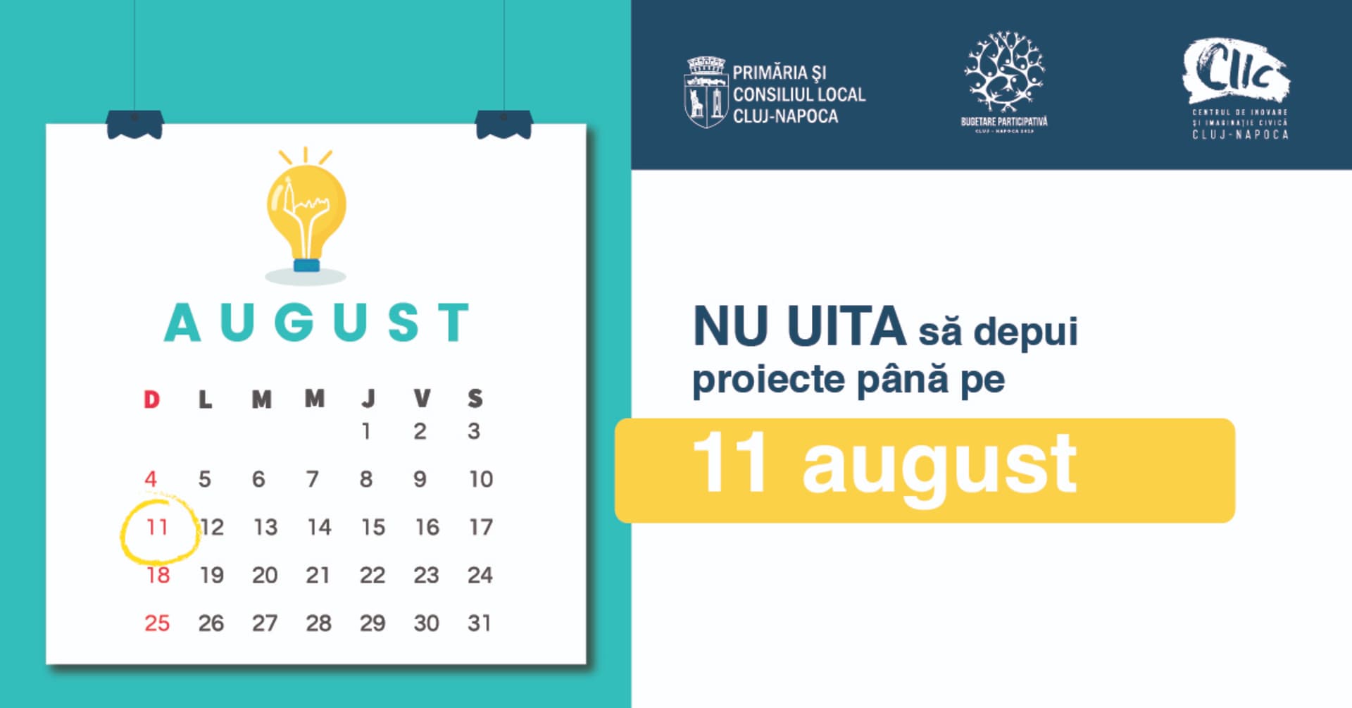 Ultimele 5 zile în care se mai pot depune proiecte în cadrul procesului Bugetare participativă Cluj-Napoca 2019