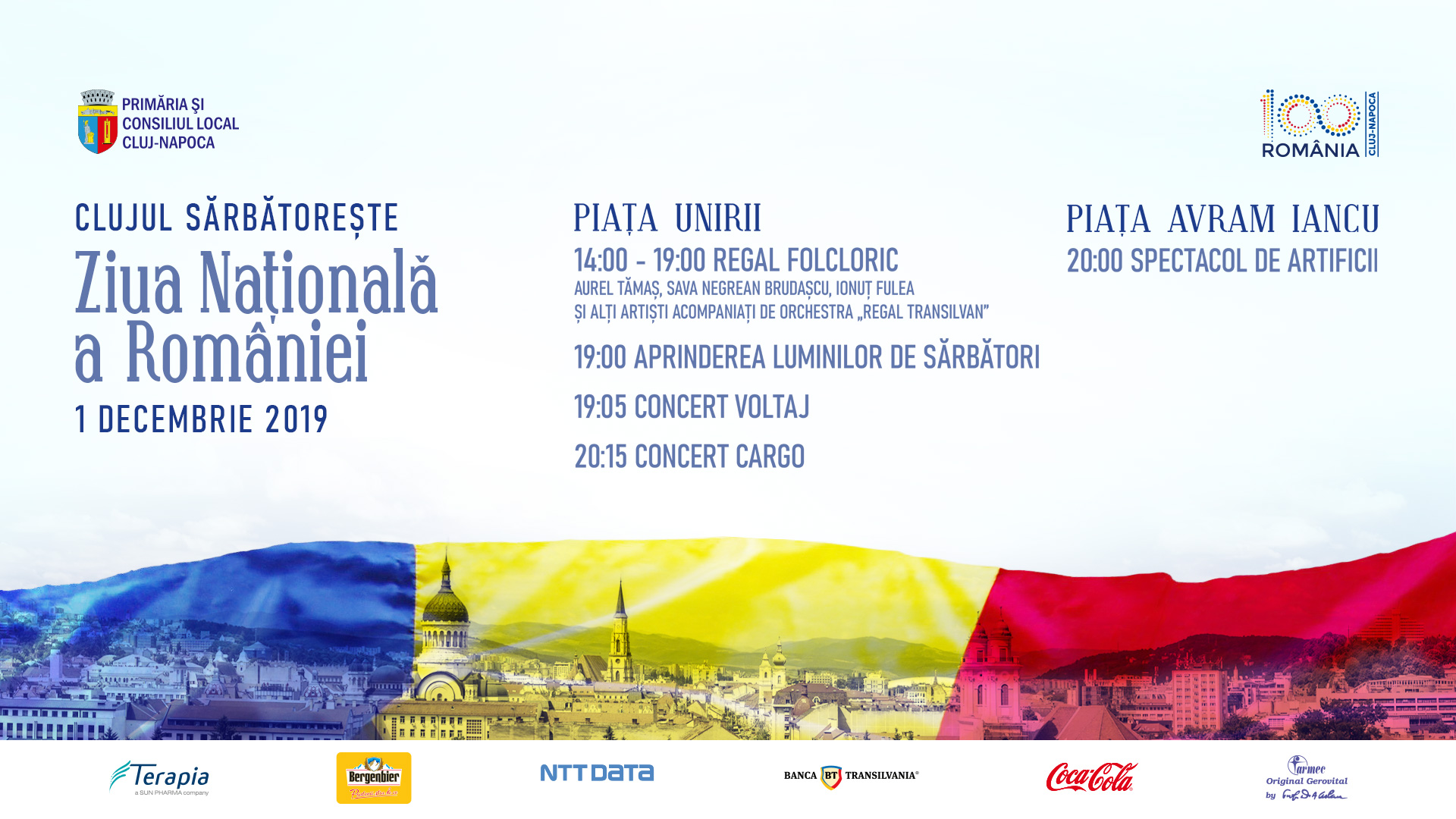 Programul evenimentelor de Ziua Națională la Cluj-Napoca