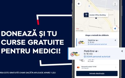 Curse gratuite pentru medicii din Cluj-Napoca prin aplicatia de taxi si ridesharing FREE NOW