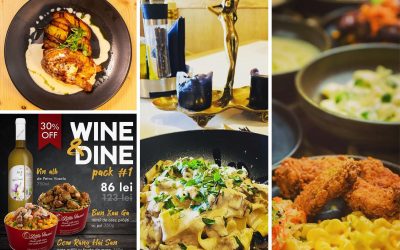 Wine & Dine: Cină în doi împreună cu un vin bun. 4 recomandări pentru home delivery