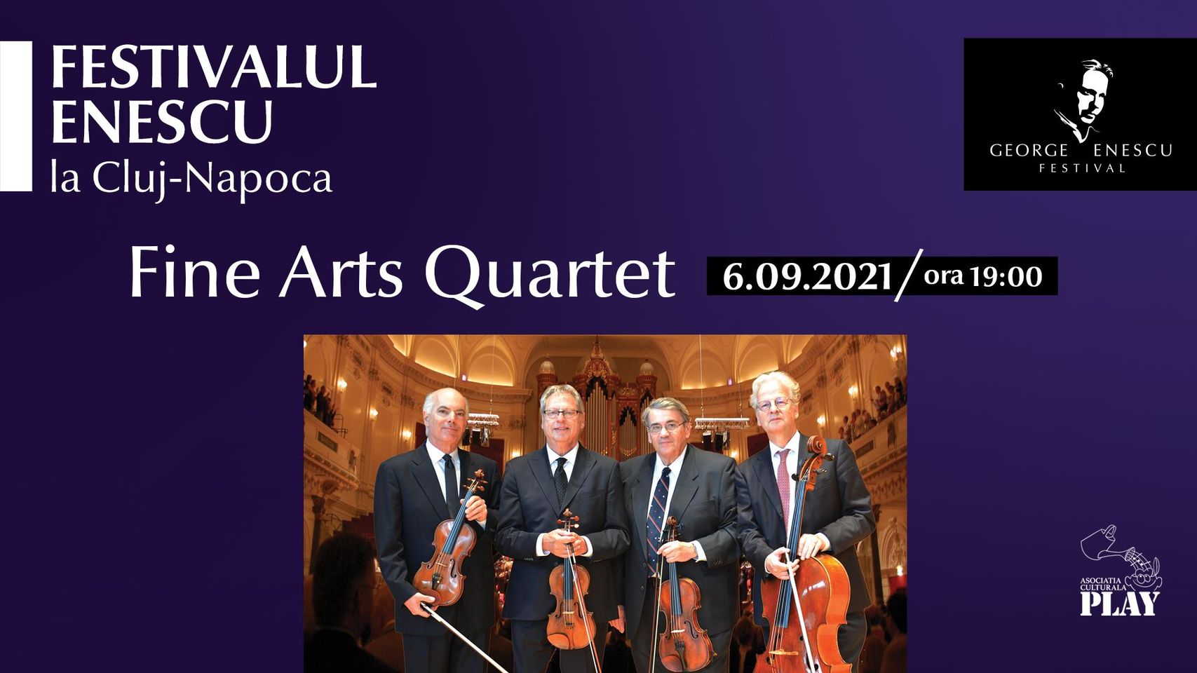 Concert Fine Arts Quartet ✦ Festivalul Enescu la Cluj-Napoca