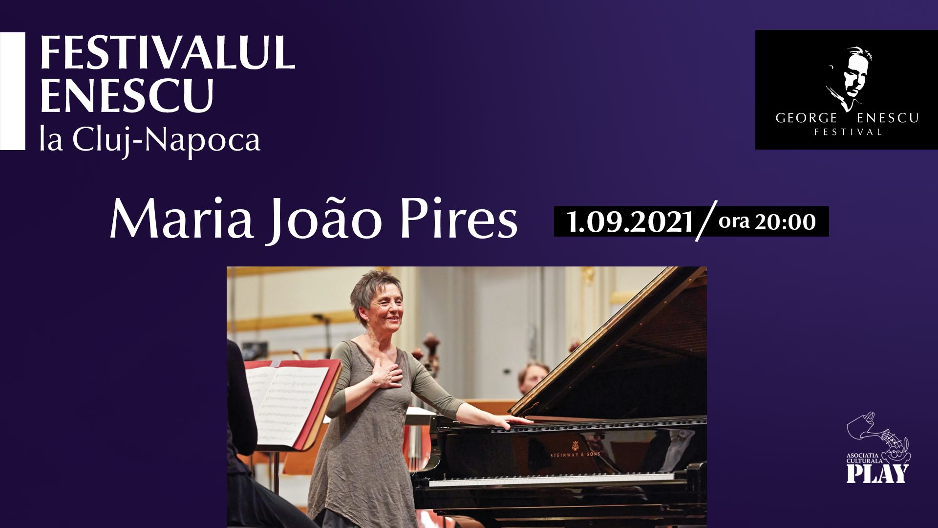 Recital Maria João Pires Festivalul Enescu la Cluj-Napoca