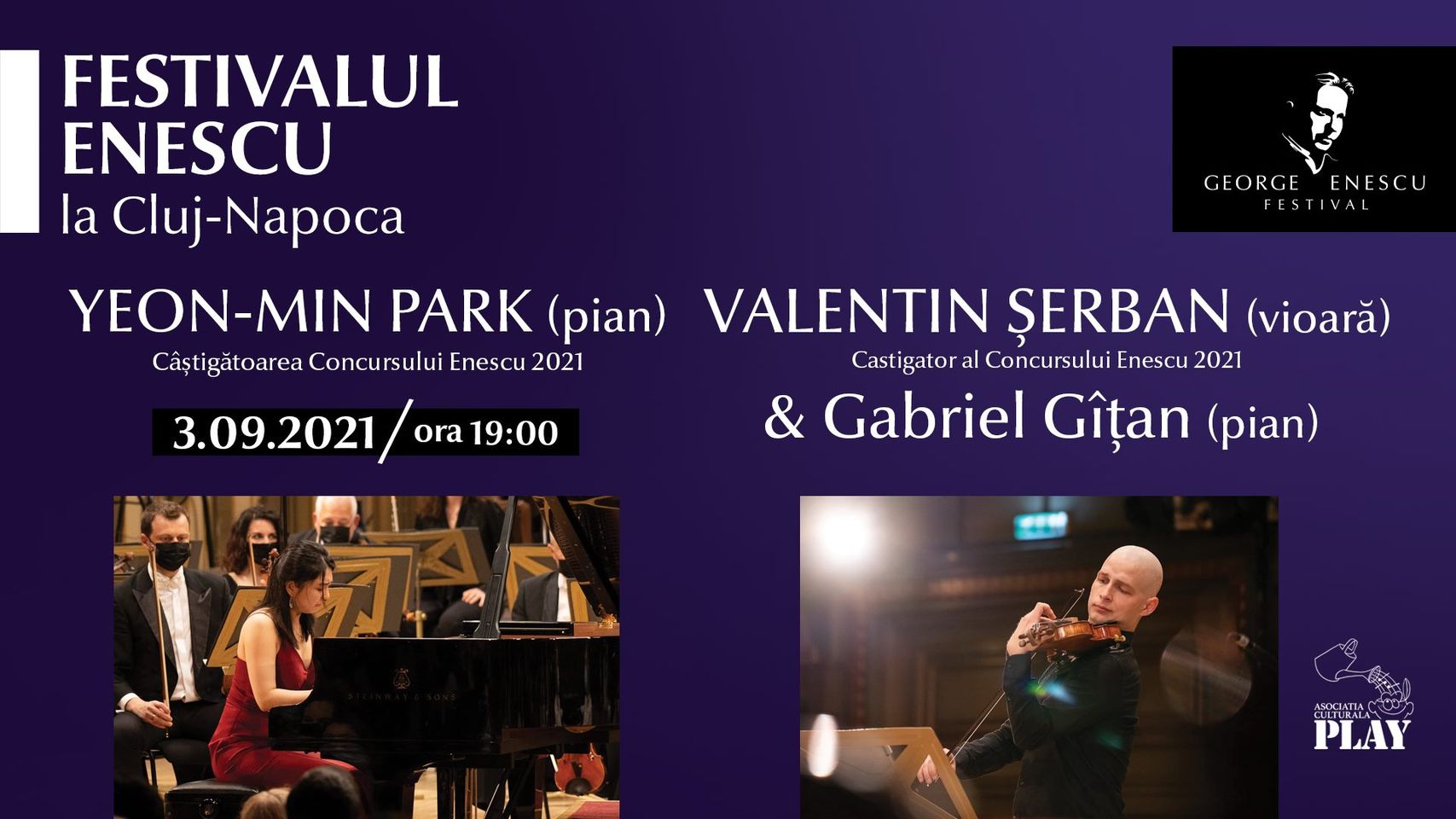 Recitaluri Yeon-Min Park și Valentin Șerban ✦ Festivalul Enescu la Cluj-Napoca