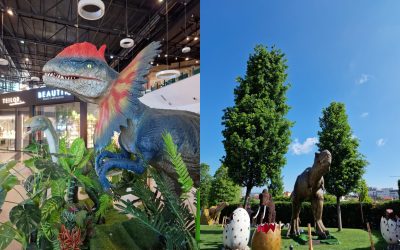 Lumea Dinozaurilor: expoziție cu dinozauri animatronici de până la 13 metri lungime, la Iulius Mall Cluj
