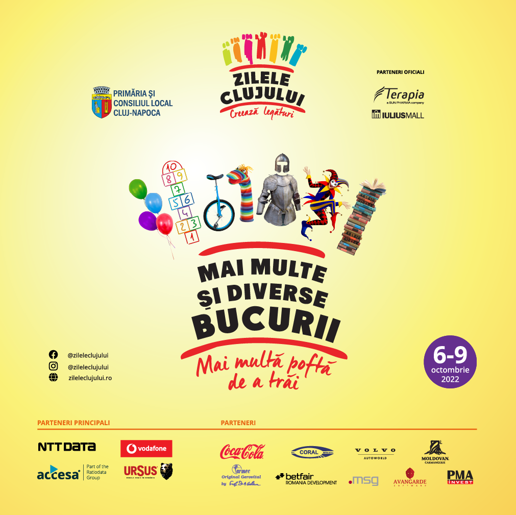 Programul ediției aniversare a Zilelor Clujului 2022