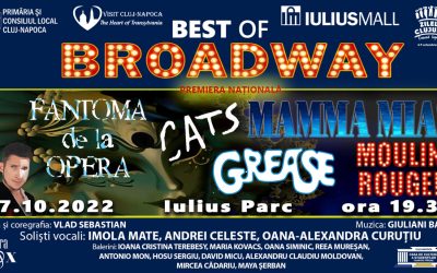 „Zilele Clujului” aduc musicalurile „Fantoma de la Operă”, „Mamma Mia”, „Moulin Rouge”, „Cats” și „Grease” pe scena din Iulius Parc