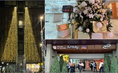 Decorațiuni spectaculoase de sărbători la Complexul Comercial Central