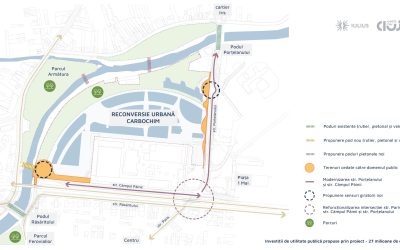 Investiții de utilitate publică de peste 27 milioane de euro, odată cu reconversia platformei Carbochim: pod și pasarele pietonale peste Someș, noi sensuri giratorii, modernizare străzi, piste de biciclete și alei pietonale