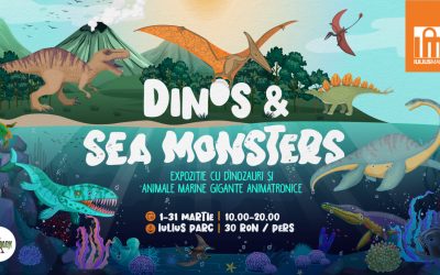 Dinos and Sea Monsters: expoziție de animale marine gigant și dinozauri animatronici