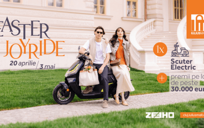 Bucură-te de „Easter Joyride”, la Iulius Mall Cluj! Poţi câştiga sesiuni de shopping sau chiar marele premiu: un scuter full electric!